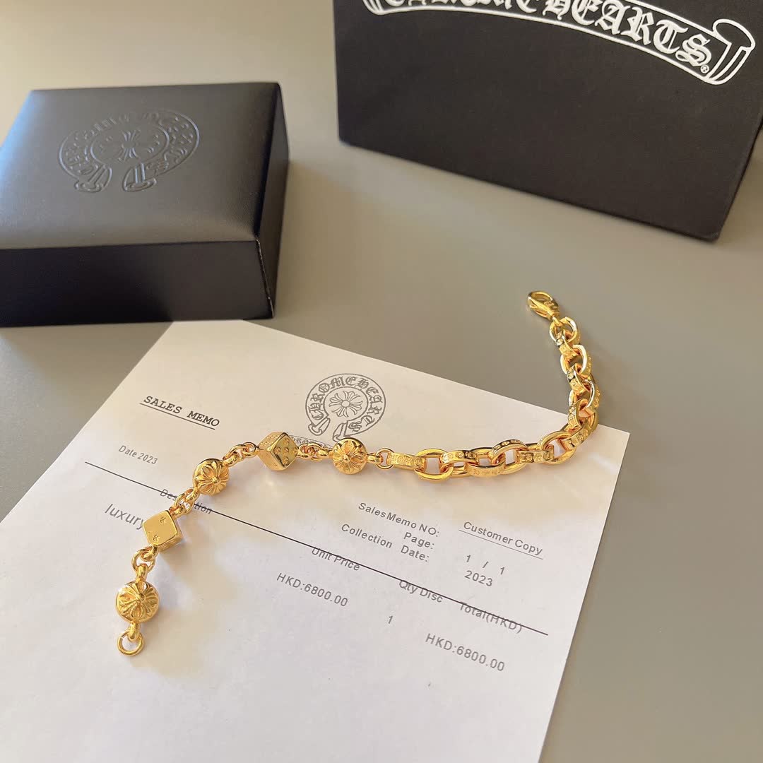 Chrome Hearts TREASURE HEIST Gold Bracelet